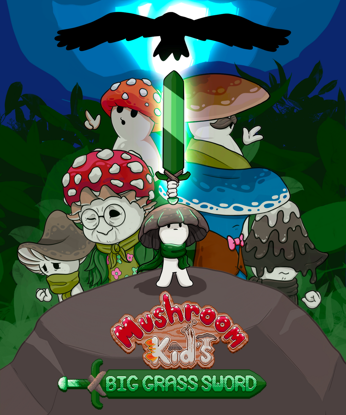 Mushroom Kid's Big Grass Sword